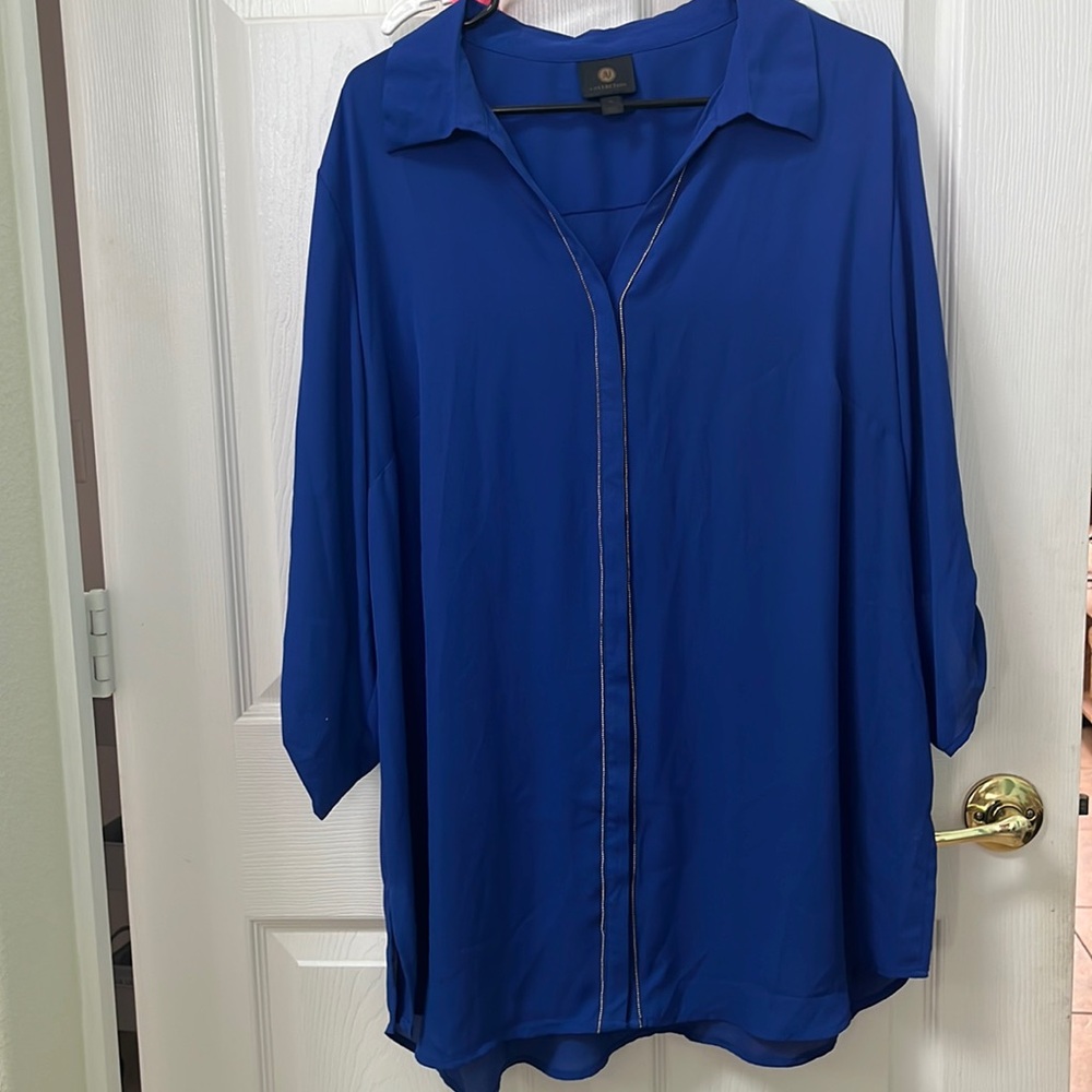 Royal blue long blouse